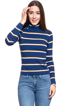 DAMSKI SWETER WRANGLER TURTLE NECK BLUE DEPTHS W8N0PWXJY SAMPLE 112132401