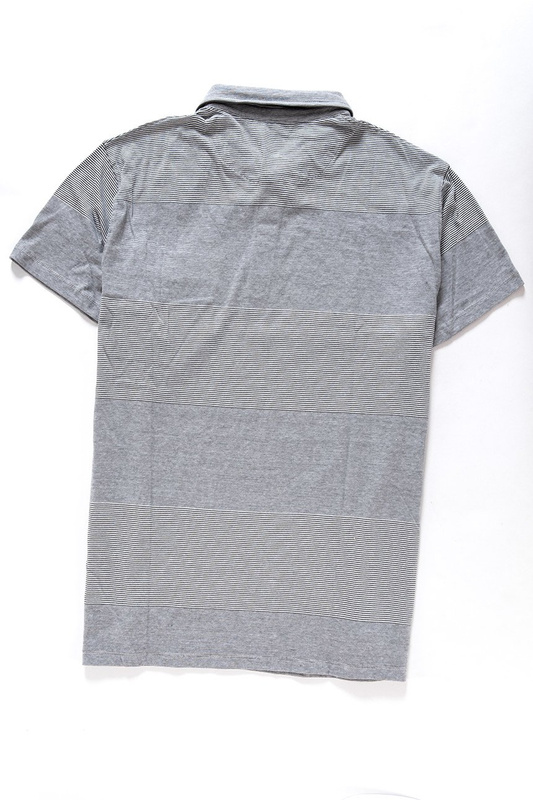 WRANGLER S/S JERSEY STRIPE POLO DARK SLATE W7970GPPP