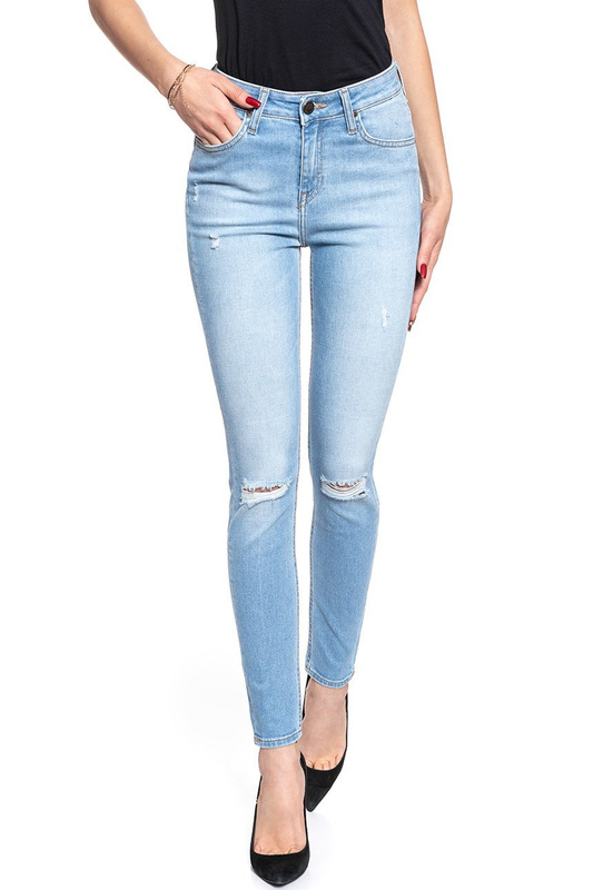 SPODNIE DAMSKIE LEE SCARLETT HIGH BLUE SLASHED L31AROWK 112107008