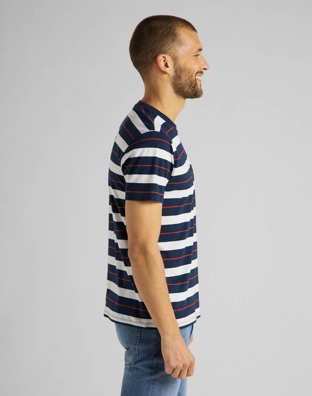 LEE STRIPE TEE MĘSKI T-SHIRT NAVY L62KFU35 112114665