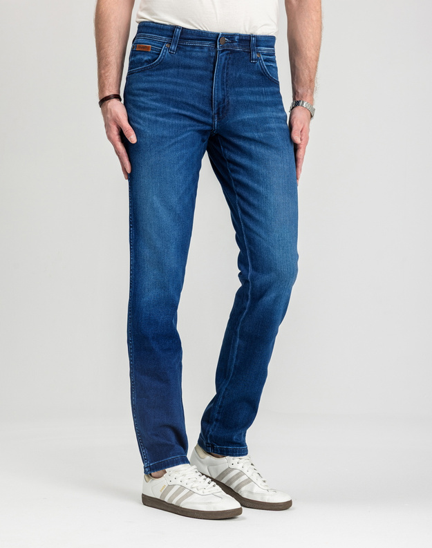 WRANGLER MĘSKIE SPODNIE JEANSOWE WRANGLER TEXAS SLIM BLUE JAM 112358217