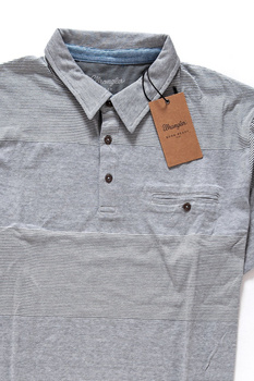 WRANGLER S/S JERSEY STRIPE POLO DARK SLATE W7970GPPP