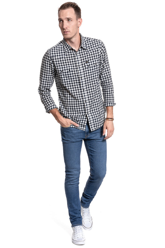 LEE MALONE MĘSKIE SPODNIE JEANSOWE JEANSY EASY BLUE L736DIZK 112120015