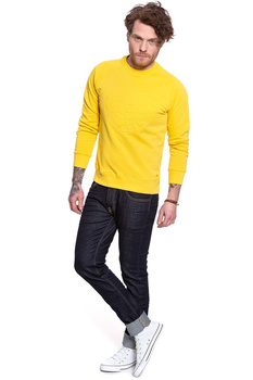 LEE BLUZA EMBOSSED CREW SWS LEMON ZEST L81PSPMM 112121888