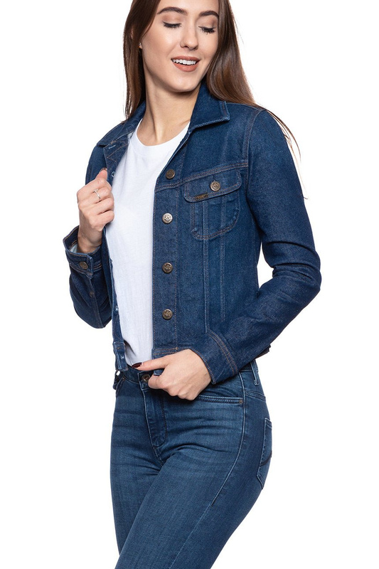 DAMSKA KURTKA JEANSOWA LEE SLIM RIDER DARK GARNER L541DJUV 112112640