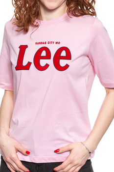 LEE T SHIRT DAMSKI TEE FROST PINK L43RAIMC 112109735