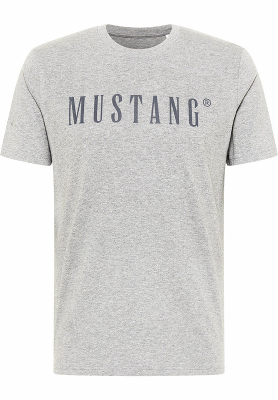 MUSTANG Style Alex C LOGO Tee MĘSKI T-SHIRT KOSZULKA Mid Grey Melange 1013221 4140