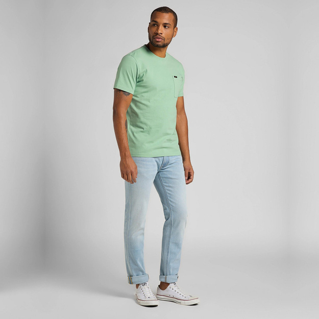 MĘSKI T-SHIRT LEE SS POCKET TEE GRANITE GREEN L64PSWQN 112115872