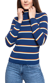 DAMSKI SWETER WRANGLER TURTLE NECK BLUE DEPTHS W8N0PWXJY SAMPLE 112132401