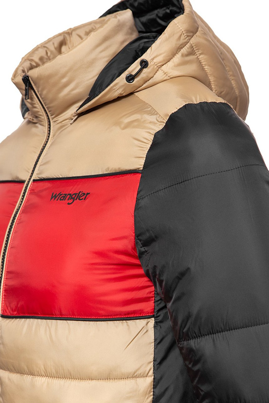 KURTKA ZIMOWA WRANGLER 3COL PUFFER JKT CLAY BEIGE W4729WMWM 112129026