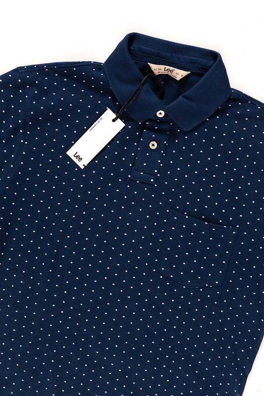 LEE POLKADOT POLO DEEP INDIGO L60UPZPS
