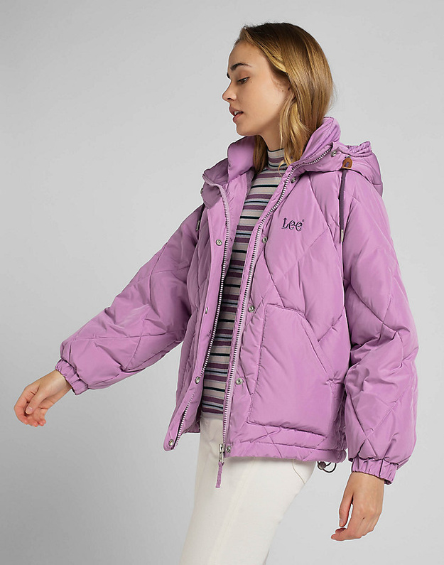 LEE SHORT PUFFER DAMSKA KURTKA PUCHOWA LOGO PANSY L55LEV63 112320687