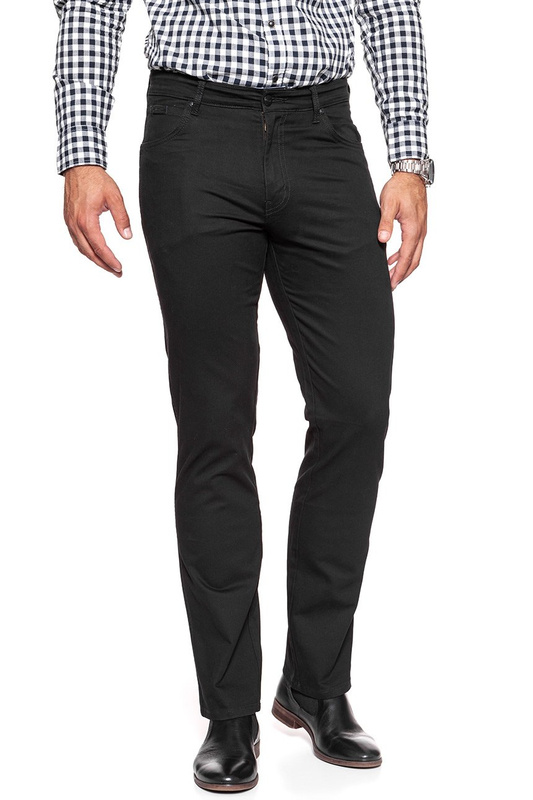 WRANGLER SPODNIE MĘSKIE TEXAS STRETCH BLACK W121AP100