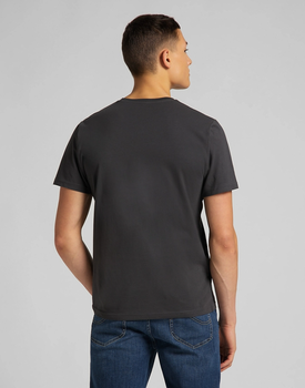 MĘSKI T-SHIRT LEE SS SMALL LOGO TEE WASHED BLACK L60UFQON 112113584