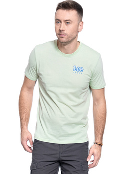 MĘSKI T-SHIRT LEE CHEST LOGO TEE REGULAR FIT SUMMER GREEN L64RRFEN