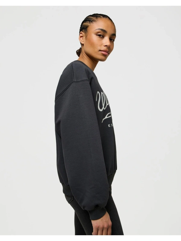 DAMSKA BLUZA WRANGLER OVERSIZED SWEAT FADED BLACK 112370826