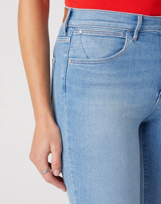 DAMSKIE SPODNIE JEANSOWE WRANGLER HIGH RISE SKINNY SOFT CLOUD W27H-ZI-29R 112128152