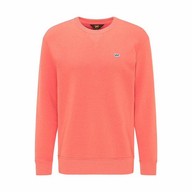 LEE PLAIN CREW SWS MĘSKA BLUZA LOGO WASHED RED L81ISPQM 112121782
