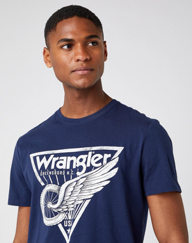 MĘSKI T-SHIRT WRANGLER AMERICANA TEE NAVY W7J6D3114 112141551