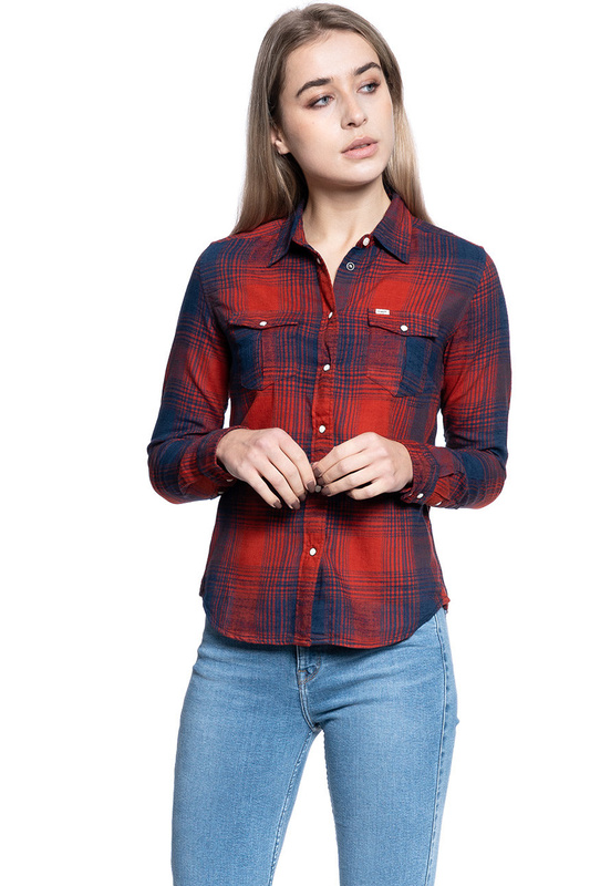 DAMSKA KOSZULA MATERIAŁOWA LEE REGULAR WESTERN SHIRT RED OCHRE L45SGBOE 112110476