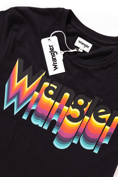 KOSZULKA WRANGLER LOGO TEE BLACK W7B62FQ01 112131516