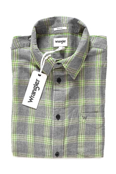 KOSZULA MĘSKA KRÓTKI RĘKAW WRANGLER SS 1PKT JADE GREEN W58606EVV 112129494