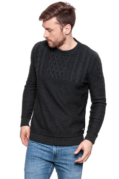 MUSTANG Heavy Knit Jumper Czarny 1006716 4151 