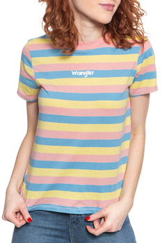 WRANGLER T SHIRT DAMSKI REGULAR RIB TEE PEACHES PINK W7N9FWP03 112131994