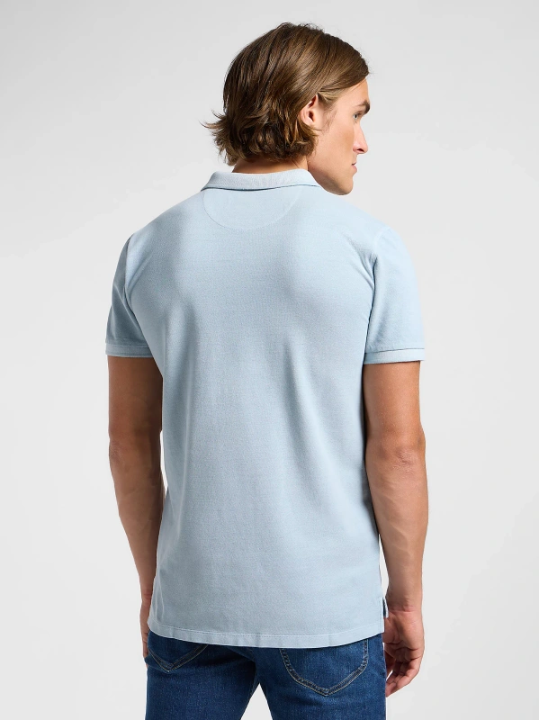 MESKA KOSZULKA POLO LEE GARMENT DYE POLO CONCRETE GRAY 112363859