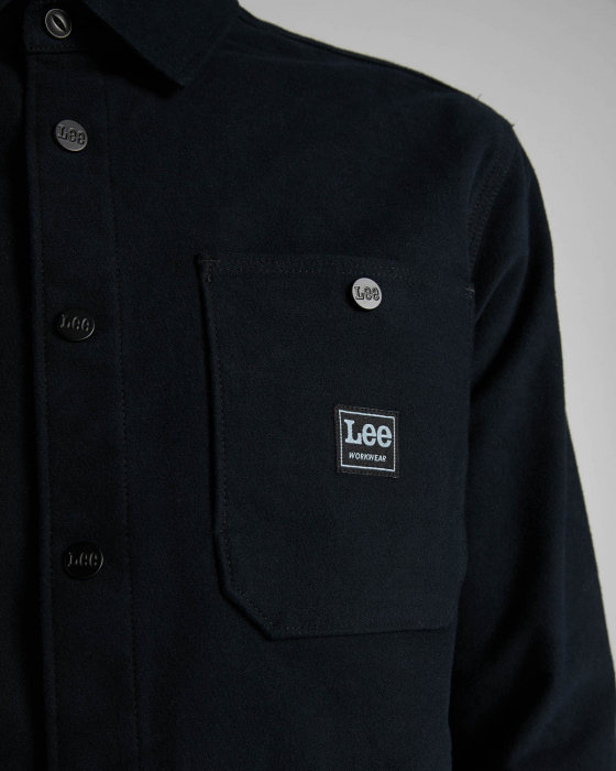 LEE BOX POCKET OVERSHIRT BLACK L68LLX01 112117190