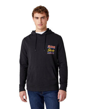 MĘSKA BLUZA WRANGLER HOODIE FADED BLACK W6E6IOXV6 112130731