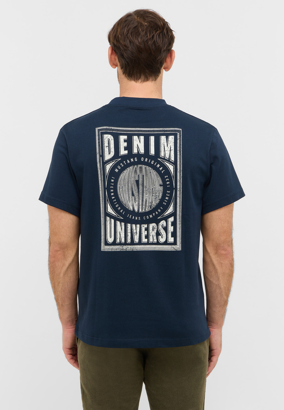 Męski T-Shirt Mustang Style Akron Dark Sapphire 1016869 4136