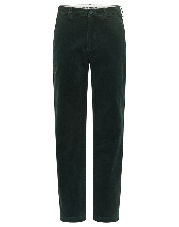 LEE SLIM CHINO MĘSKIE SPODNIE SZTRUKSOWE SZTRUKS LOGO KELP L71LAXIN 112321633