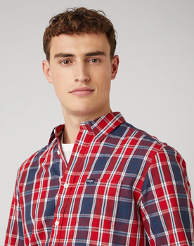 MĘSKA KOSZULA W KRATE WRANGLER LS 1PKT SHIRT CHINESE RED W5A14MXCJ 112141416
