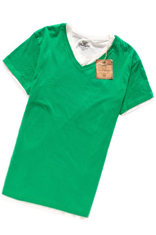 WRANGLER T SHIRT S/S DOUBLE TEE JELLY BEAN W7865EV79