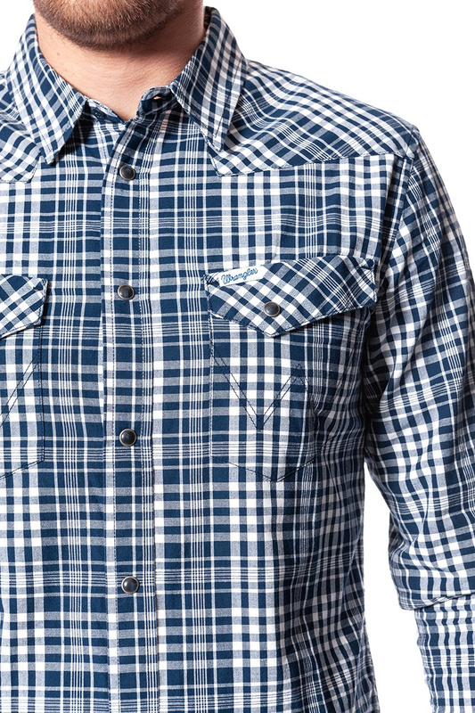 WRANGLER L/S HERITAGE WESTERN NEW INDIGO W57168RRQ