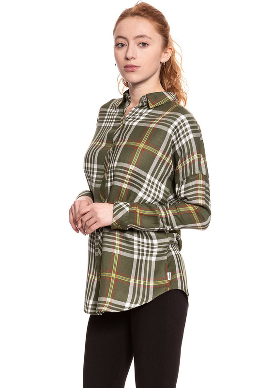 KOSZULA WRANGLER LOOSE SHIRT ARMY GREEN W513LLZV7 112129270