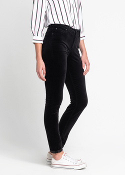 LEE SCARLETT HIGH DAMSKIE SPODNIE MATERIAŁOWE BLACK L626MI01 112114282