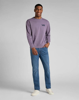LEE BOLD LEE CREW MĘSKA BLUZA LOGO WASHED PURPLE L80AEJTZ 112319294