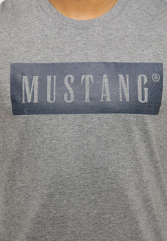 2PAK MUSTANG ALEX C / ALINA C LOGO TEE MĘSKI/DAMSKI T-SHIRT KOSZULKA LOGO LIGHT GREY MELANGE 1013220 4141