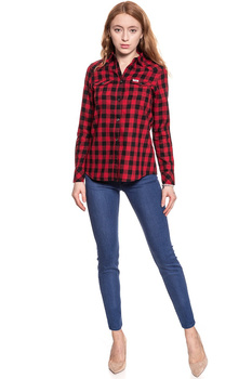 KOSZULA WRANGLER LS WESTERN SHIRT SCARLET RED W5240N6UU 112129356