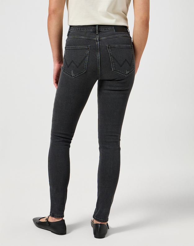 DAMSKIE SPODNIE WRANGLER HIGH SKINNY BLACK 112352302