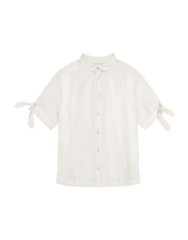 DAMSKA KOSZULA LEE CAMP TIE SLEEVE BUTTON UP BRIGHT WHITE 112364115