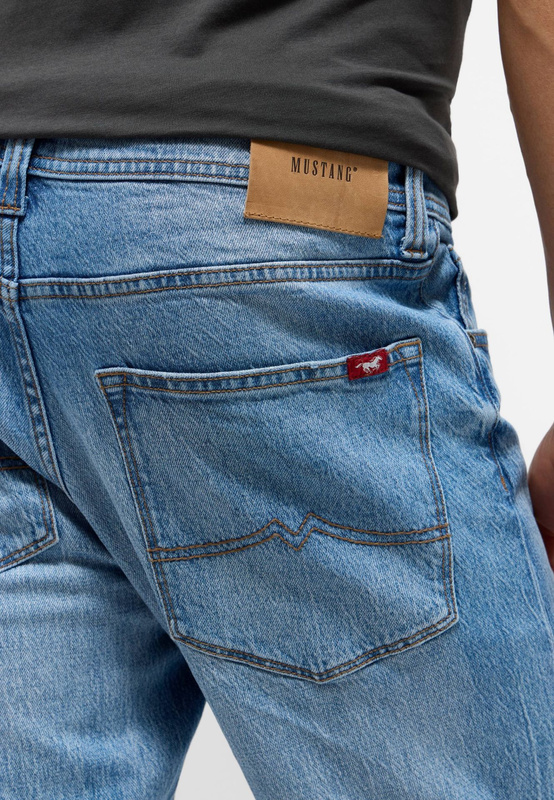 Męskie Spodnie jeansowe Mustang Style Orlando Slim Denim Blue 1015860 5000 303