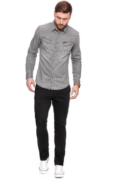 WRANGLER L/S CITY WESTERN SHI WASHED GREY W58333X2D