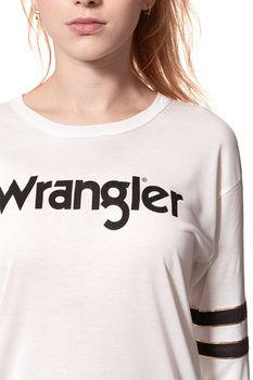 WRANGLER T SHIRT DAMSKI LS FOIL TEE OFFWHITE W7379FD02 112131024