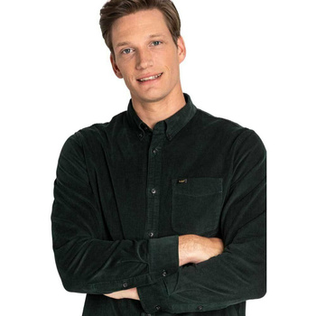MĘSKA KOSZULA MATERIAŁOWA LEE BUTTON DOWN DK BOTTLE GREEN L880MRBB 112123259
