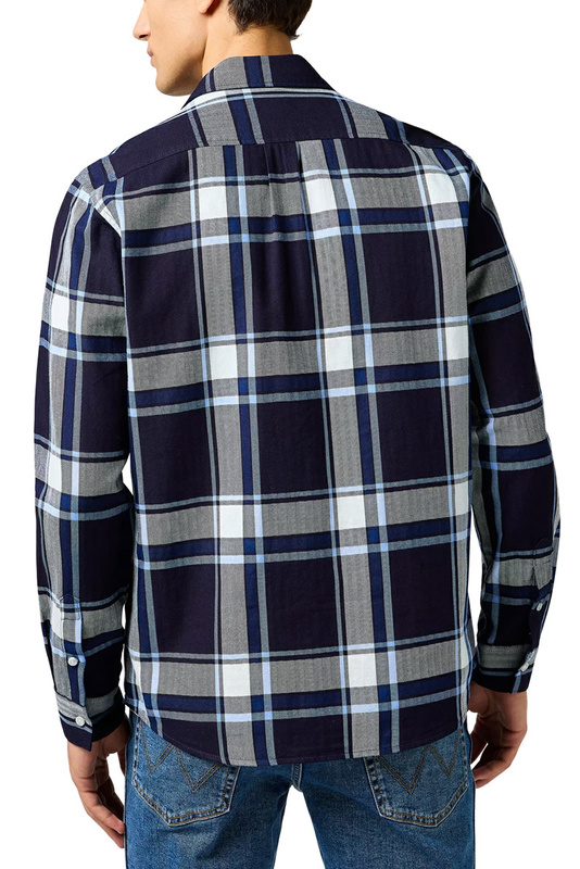 MESKA KOSZULA WRANGLER 1 PKT SHIRT LARGE INDIGO PLAID 112362898