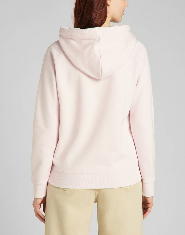 LEE ESSENTIAL HOODIE DAMSKA BLUZA Z KAPTUREM LOGO PALE LILAC L53WTXSU 112140261