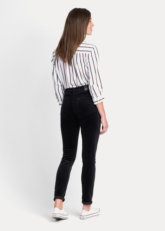 LEE SCARLETT HIGH DAMSKIE SPODNIE MATERIAŁOWE BLACK L626MI01 112114282